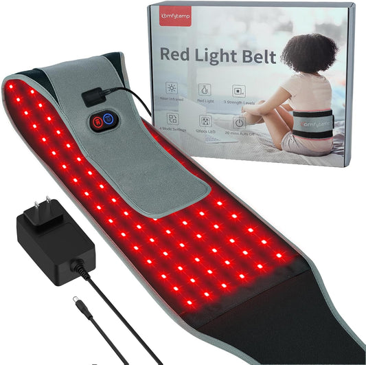 Red Light Therapy Belt with 126 Leds, Wearable Red Light Therapy for Body, 660Nm & 850Nm, Gifts for Her Women Mom, 22W Light Wrap with Timer for Joint Muscle(Corded)